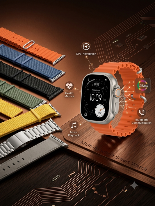 Smart Watch Ultra 3 Max 572 (7-in-1 Edition) – Premium Multi-Strap Bundle