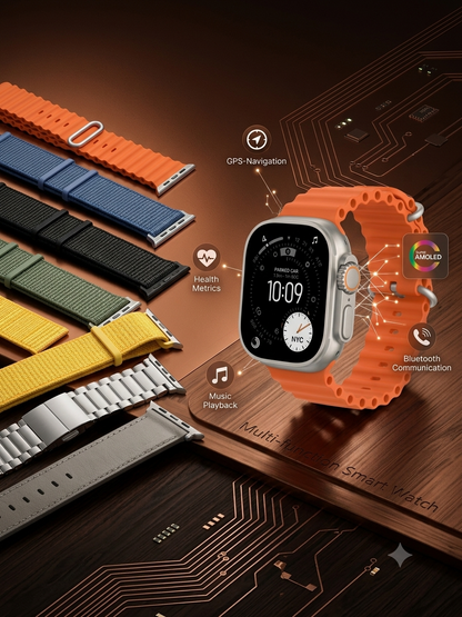 Smart Watch Ultra 3 Max 572 (7-in-1 Edition) – Premium Multi-Strap Bundle
